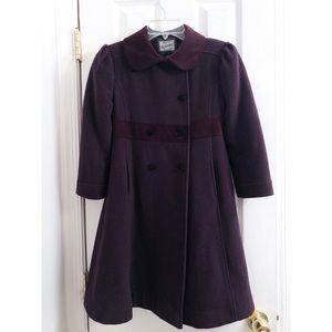 Gorgeous Plum Rothschild Dress Wool Coat Size 7